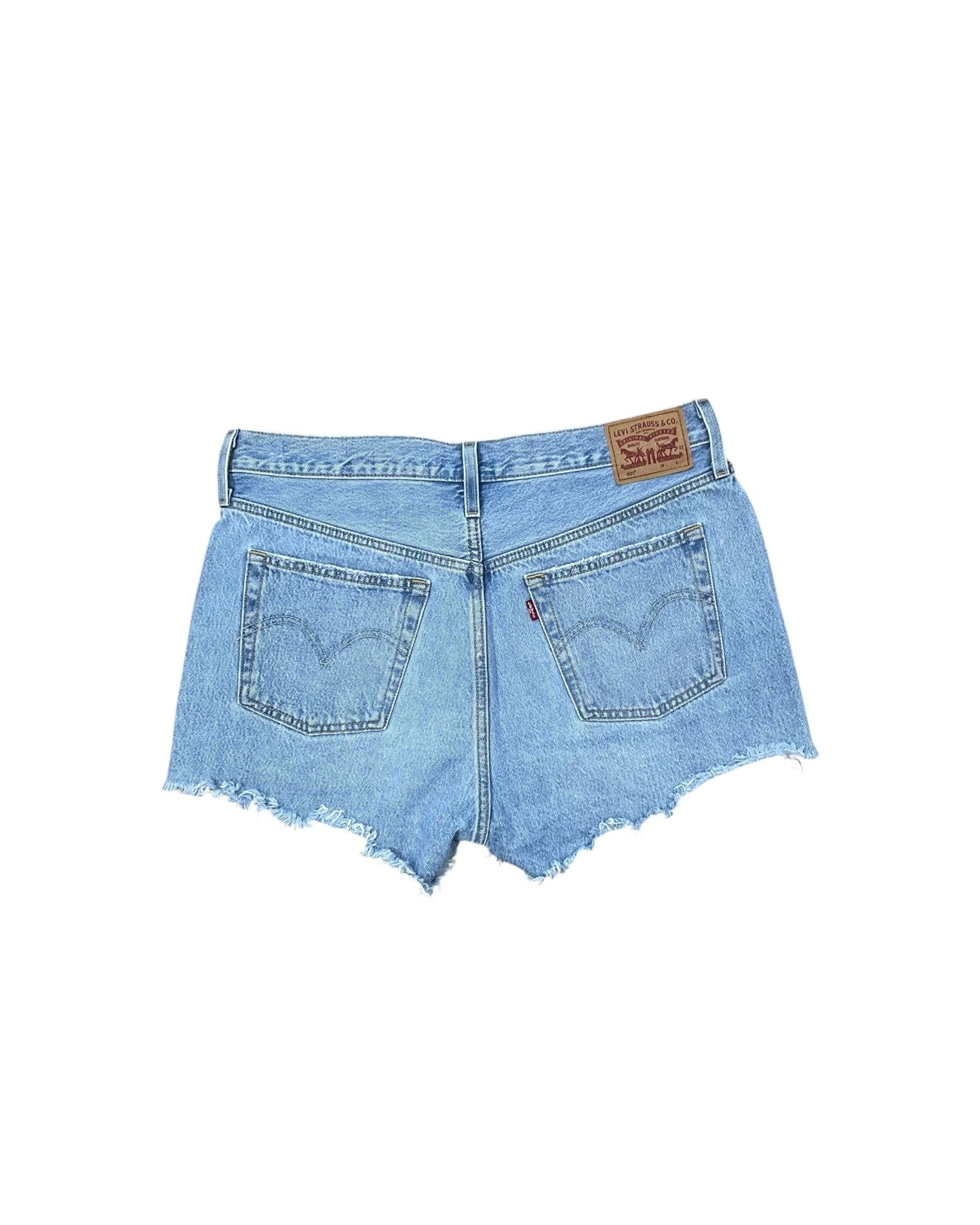 Shorts By Levis In Blue Denim, Size:14