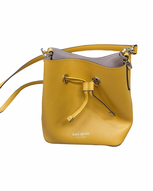 Crossbody Designer By Kate Spade In Yellow, Size:Small