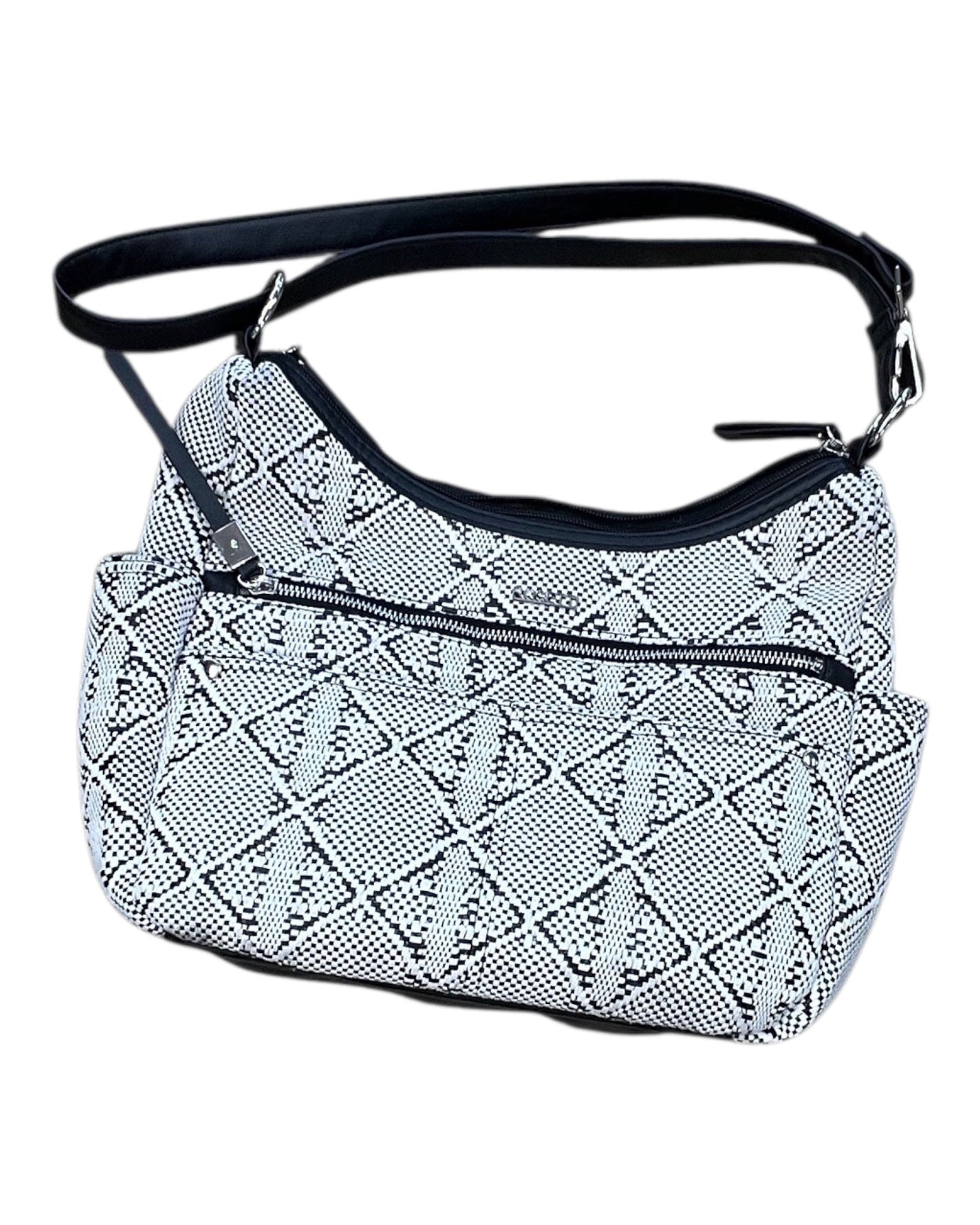 Handbag By Rosetti In Black & White, Size:Medium