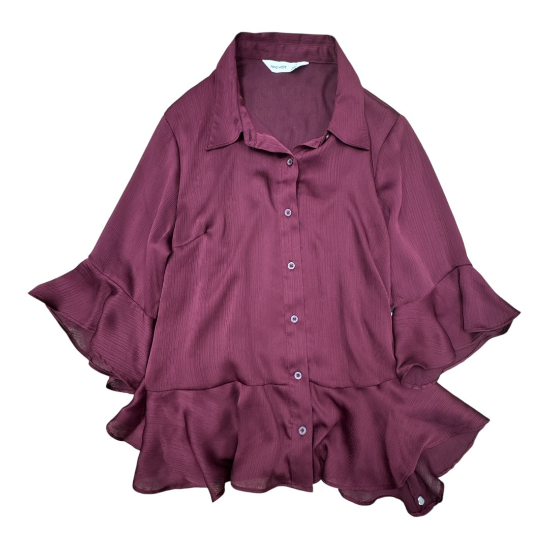 Top Ls By Nine West In Maroon, Size:M