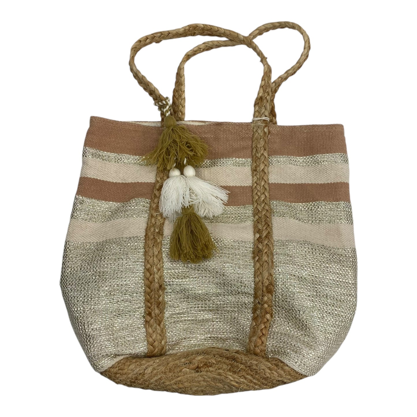 Tote By Clothes Mentor In Cream, Size:Large