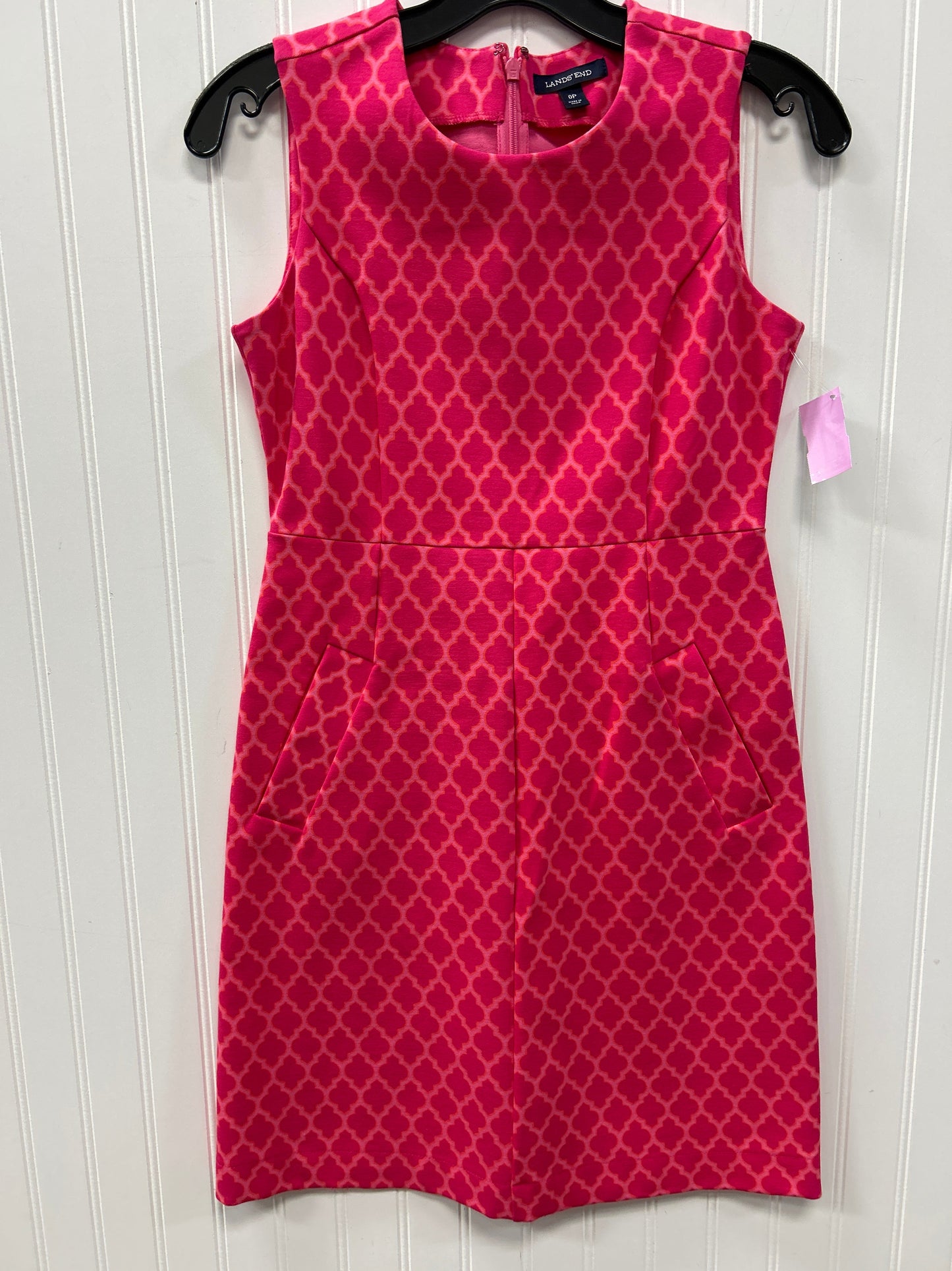 Dress Work By Lands End In Pink, Size:0P
