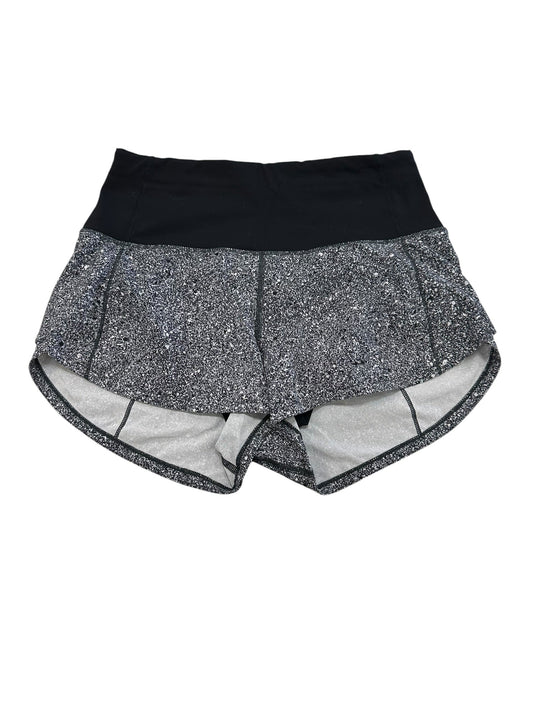 Athletic Shorts By Lululemon In Black & White, Size:Xs