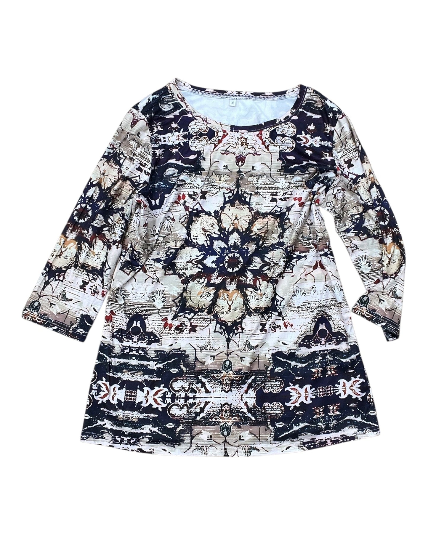Top 3/4 Sleeve By Clothes Mentor In Tan, Size:M
