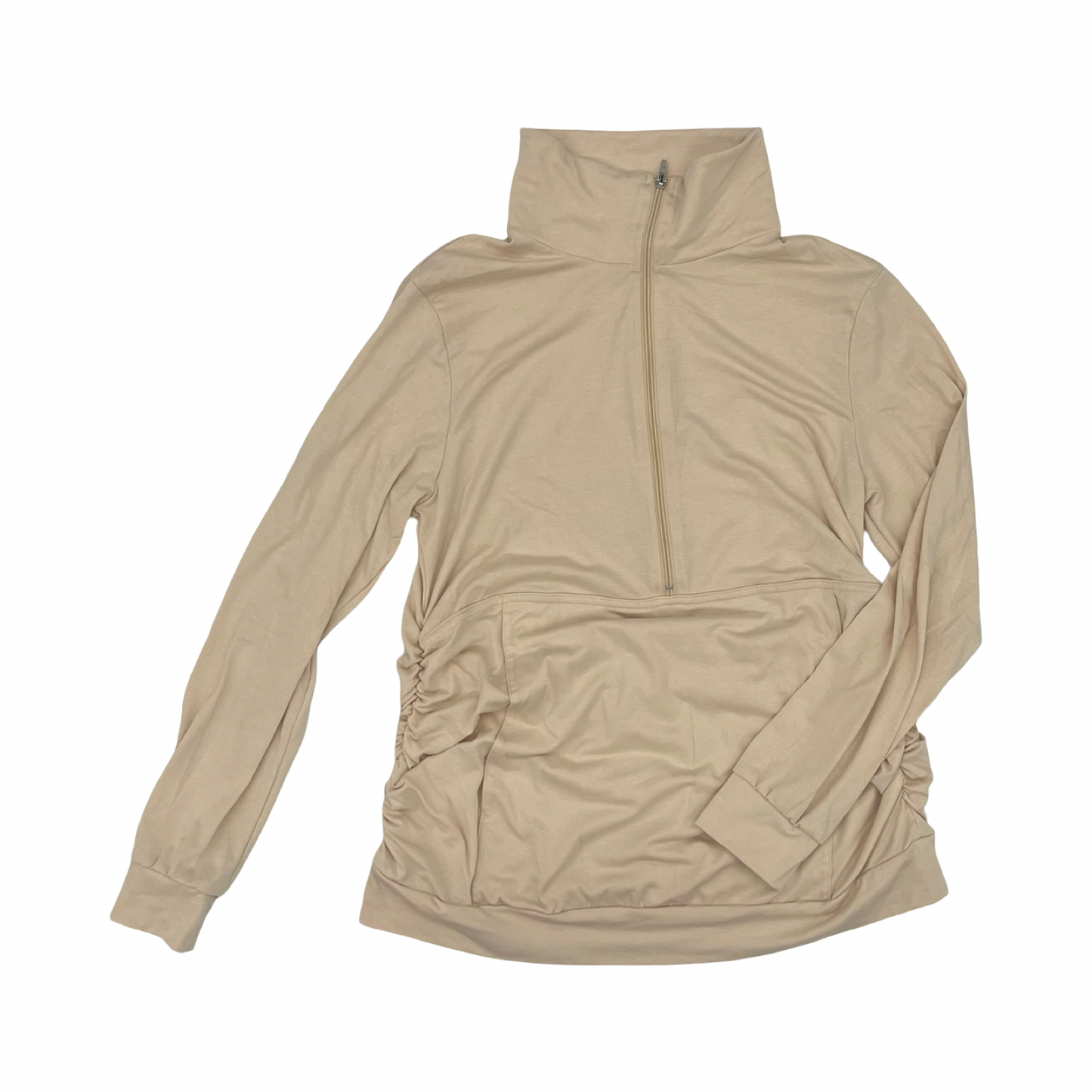 Mat Top Ls By Clothes Mentor In Tan, Size:L