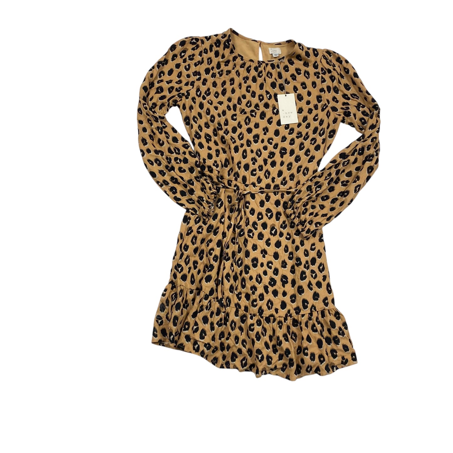 Dress Casual Midi By A New Day In Animal Print, Size:Xs
