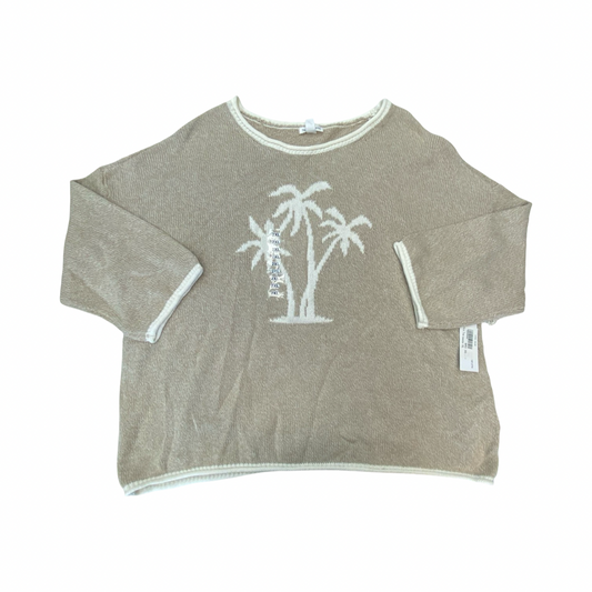 Sweater By Tribal In Tan & White, Size:Xxl