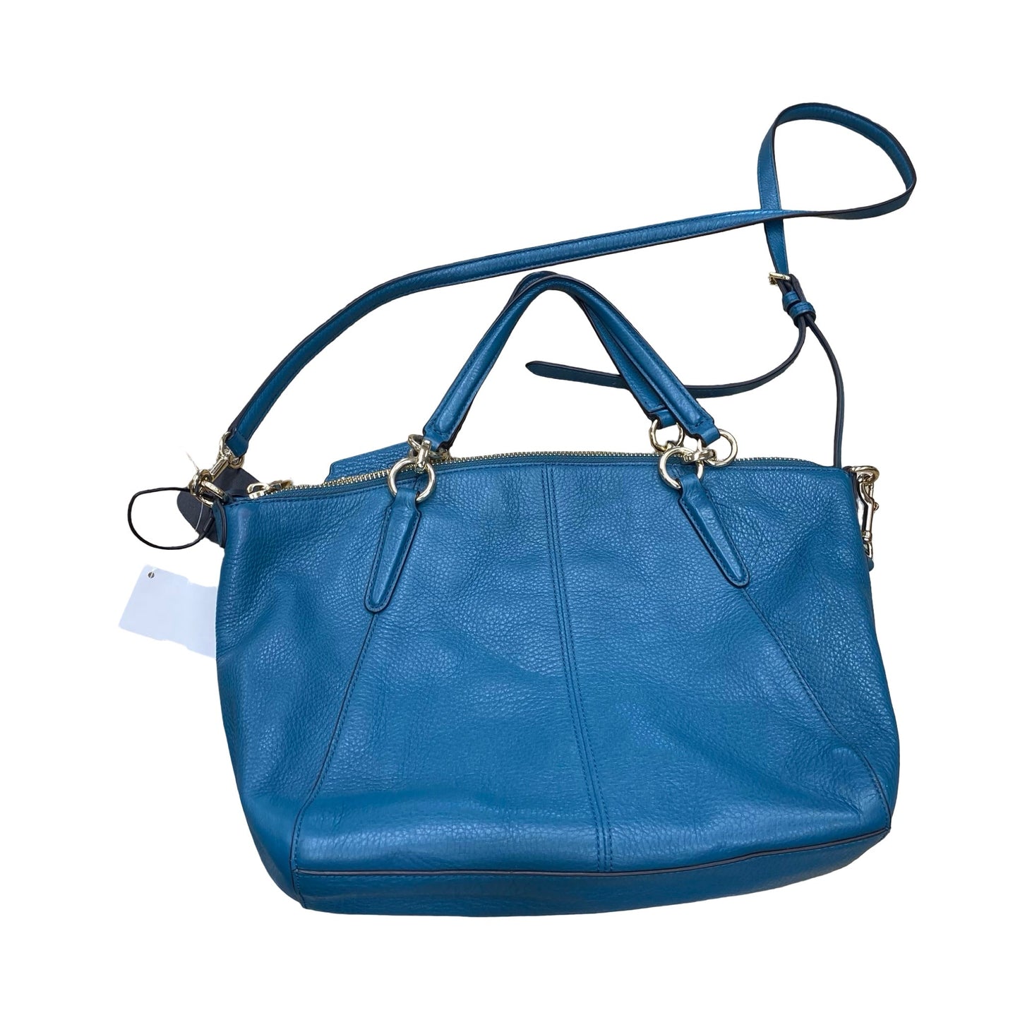Handbag Designer By Coach In Teal, Size:Medium