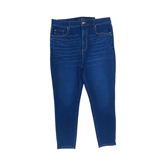 Jeans Skinny By Ann Taylor In Blue Denim, Size:16
