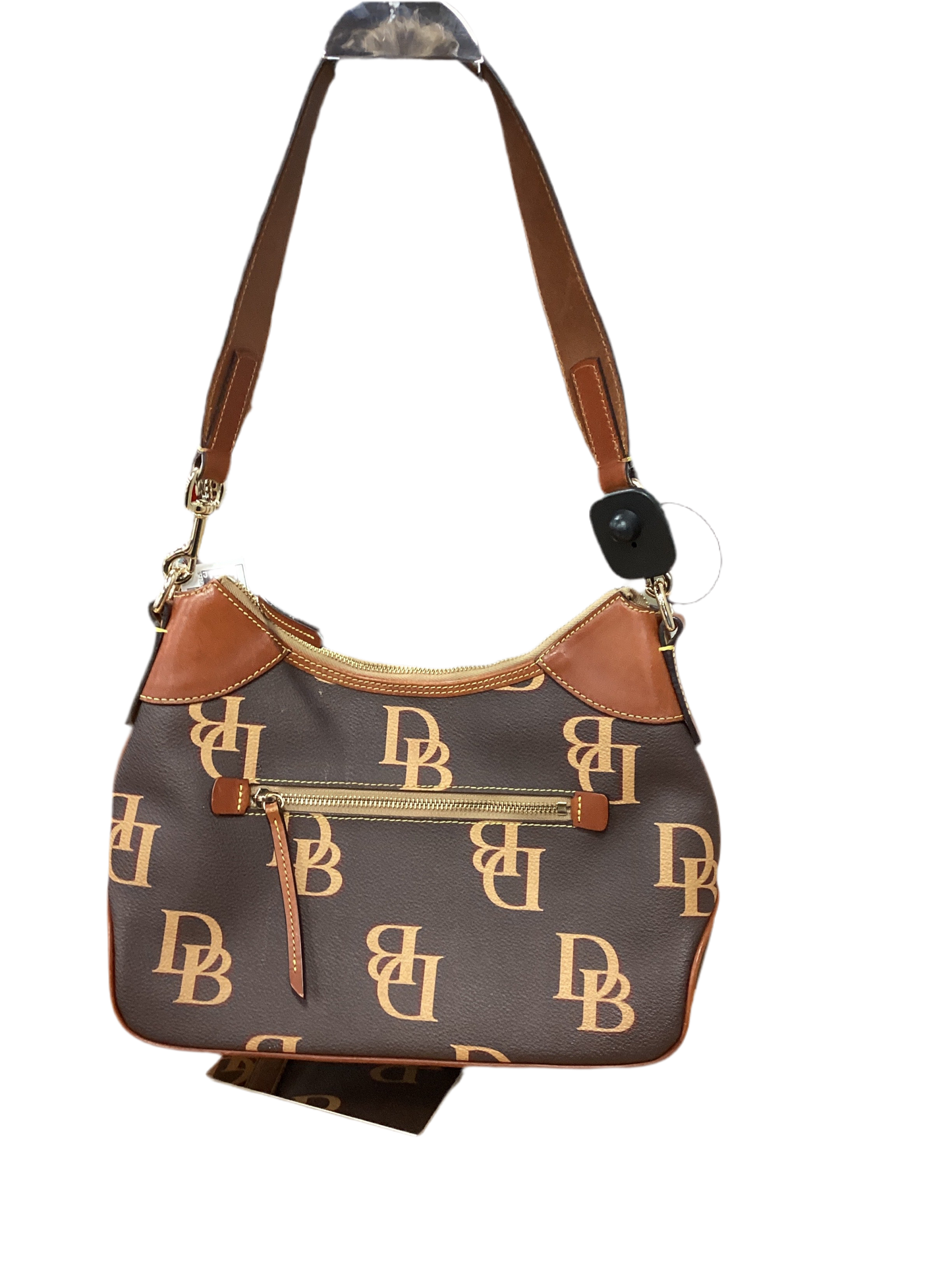 Handbag Designer By Dooney And Bourke In Brown & Cream, Size:Medium