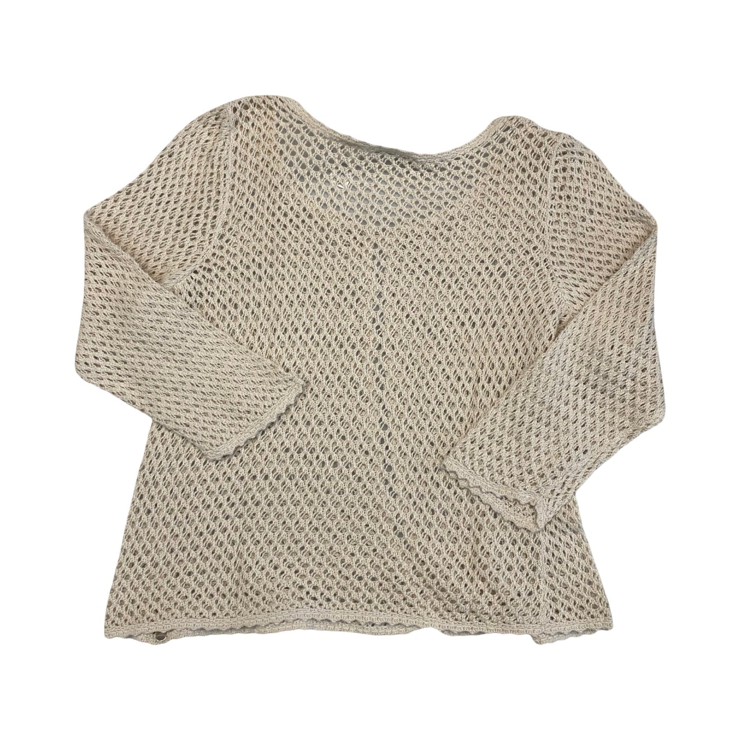 Sweater Cardigan By Villager By Liz Claiborne In Tortoise Shell Print, Size:Xl