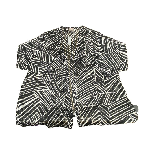 Cardigan By Chicos In Black & White, Size:2X