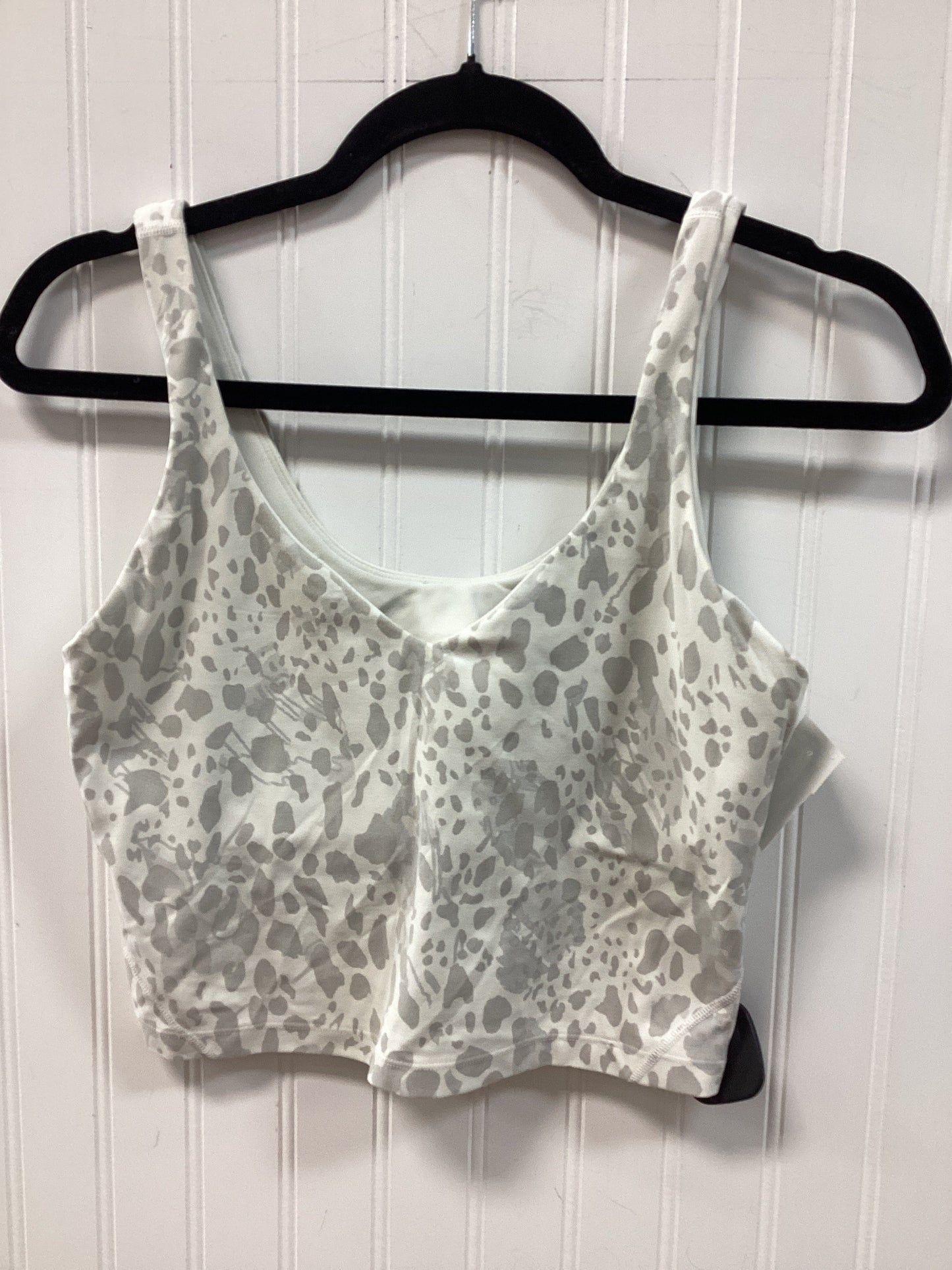 Athletic Tank Top By Lululemon In Grey & White, Size:10