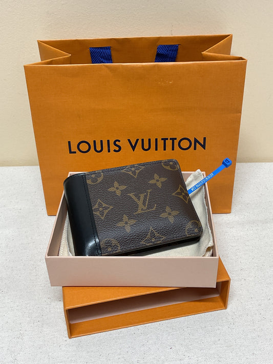 Wallet Luxury Designer By Louis Vuitton In Black & Brown, Size:Small