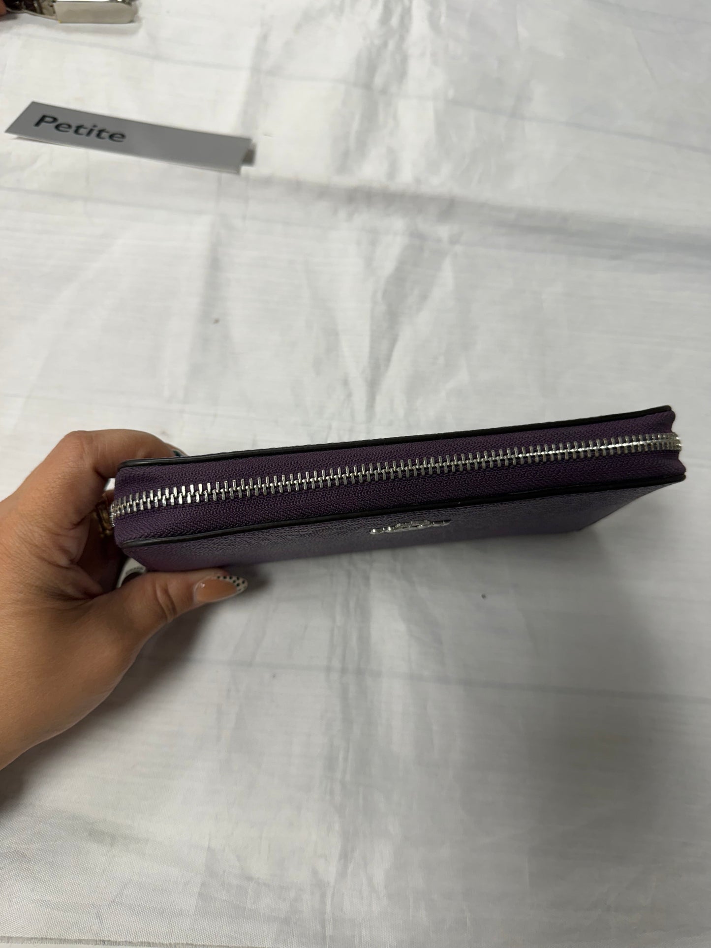 Wallet Designer By Coach In Purple, Size:Large