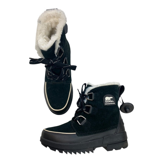 Boots Designer By Sorel In Black & White, Size:7