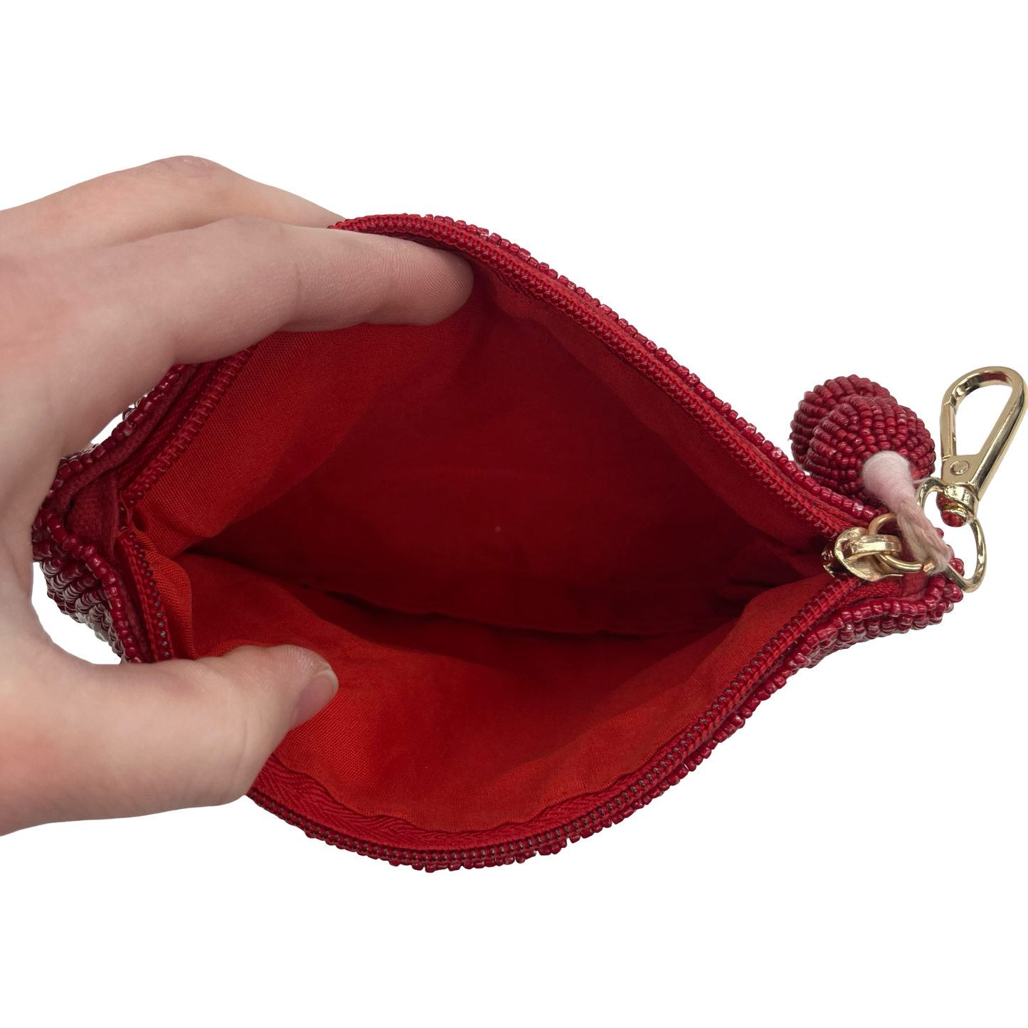 Makeup Bag By Clothes Mentor In Pink & Red, Size:Small