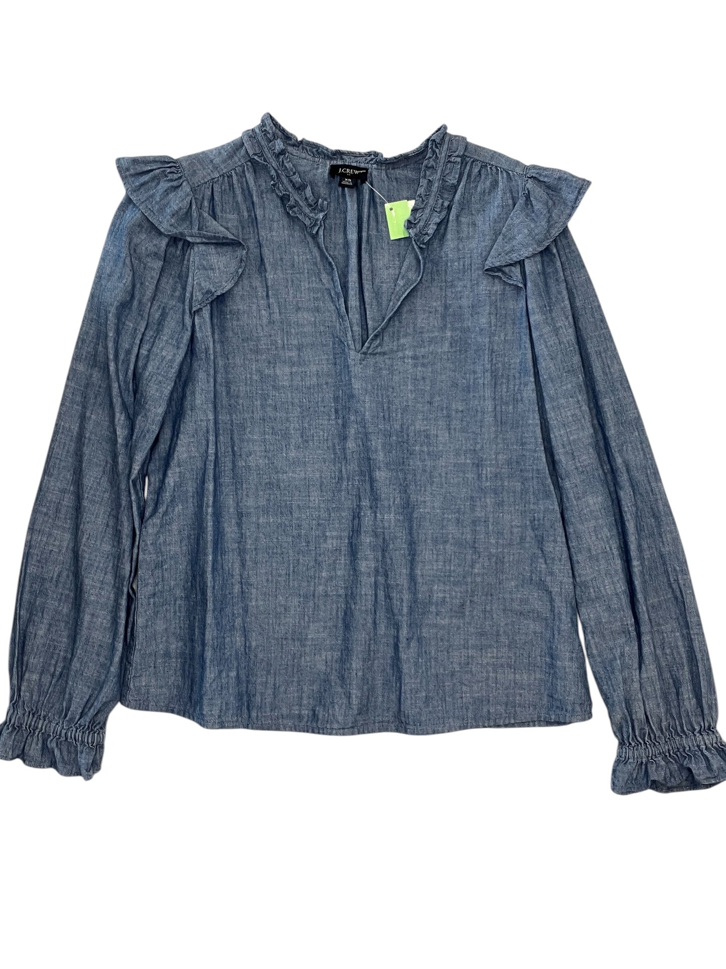 Blouse Ls By J. Crew In Blue, Size:Xs
