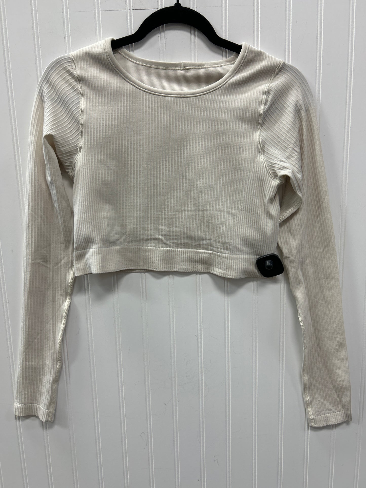 Athletic Top Ls Collar By Lululemon In Cream, Size:Xs