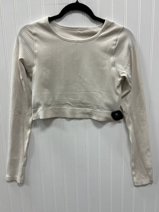 Athletic Top Ls Collar By Lululemon In Cream, Size:Xs