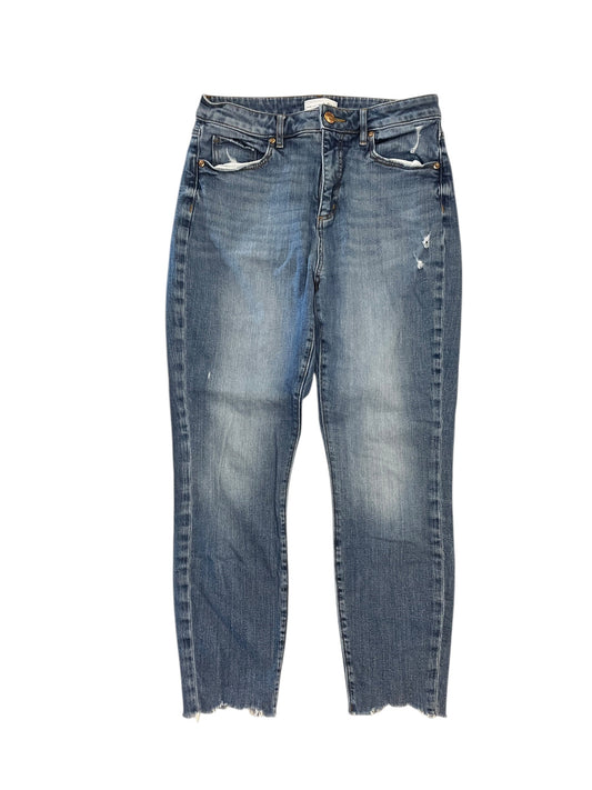 Jeans Cropped By Loft In Blue Denim, Size:4