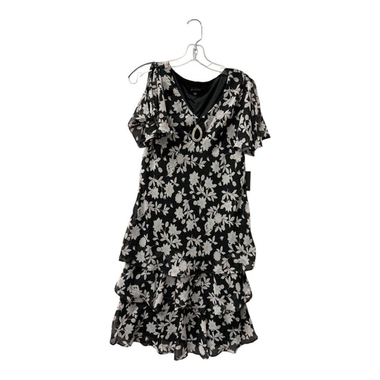Dress Casual Short By Marina In Black & Pink, Size:S