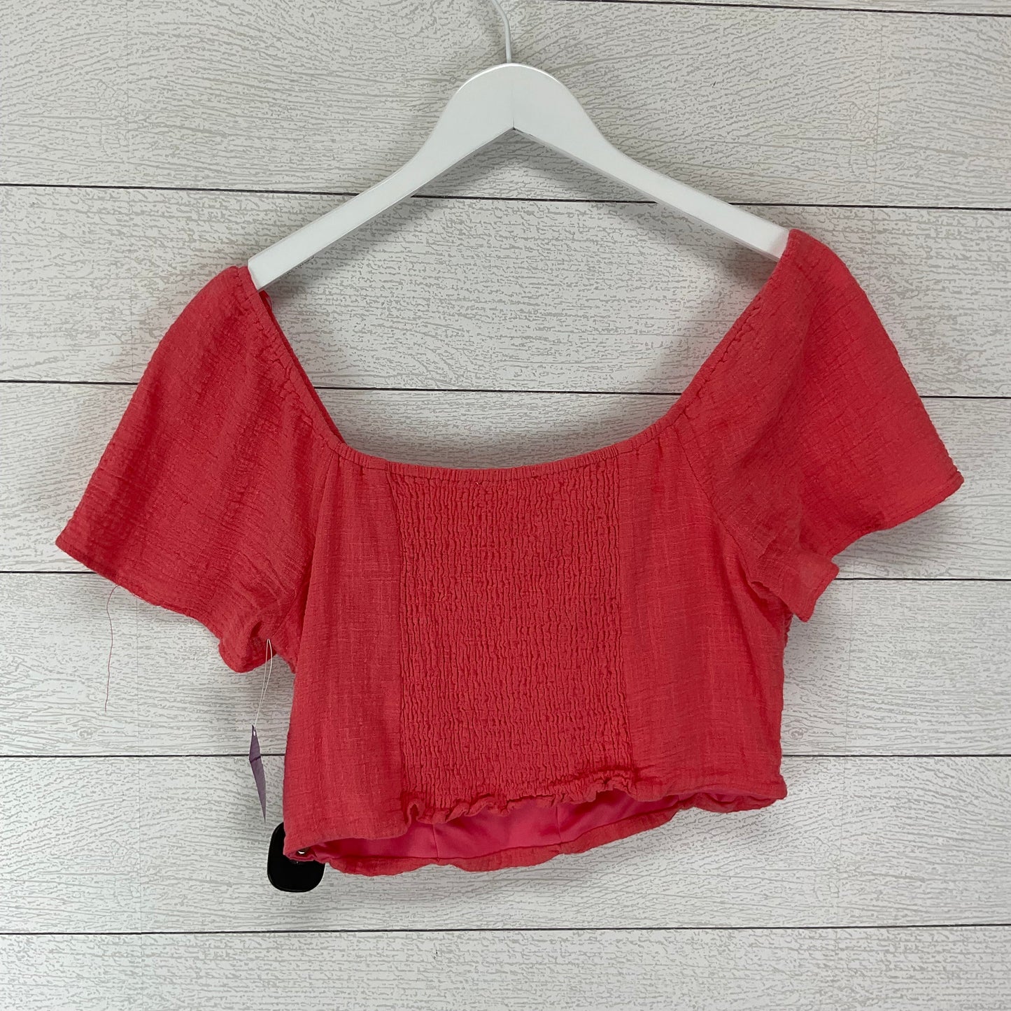 Pink Top Short Sleeve Clothes Mentor, Size L