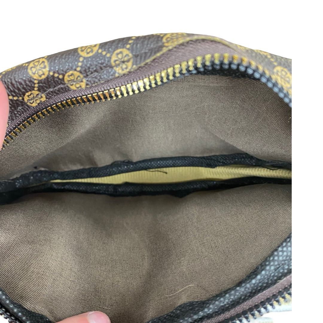 Belt Bag By Clothes Mentor In Brown & Cream, Size:Small