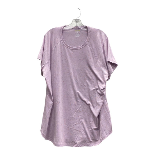 Athletic Top Ss By Tek Gear In Purple, Size:1X