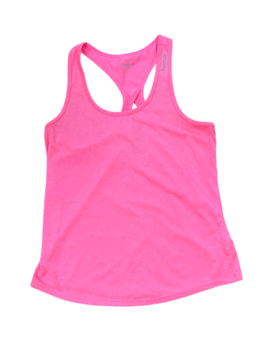 Athletic Tank Top By Reebok In Pink, Size:L