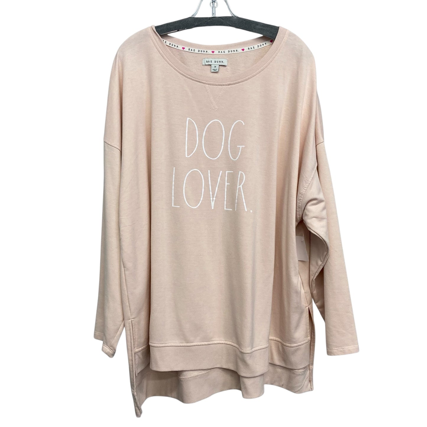 Sweatshirt Crewneck By Rae Dunn In Peach, Size:3X
