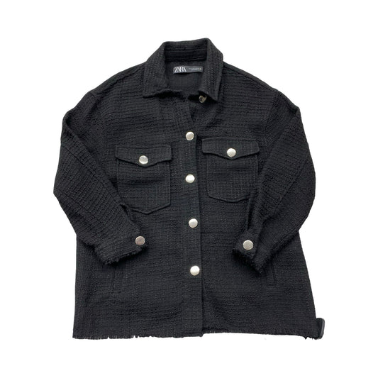 Blazer By Zara In Black & Silver, Size:M