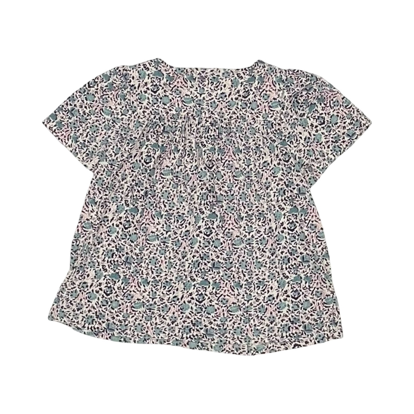 Blouse Ss By Lucky Brand In Blue & White, Size:S