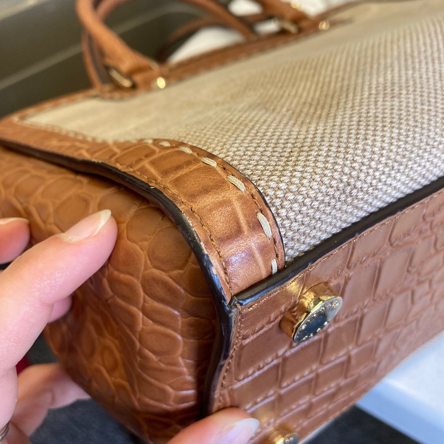 Handbag Designer By Michael Kors In Tan, Size:Large