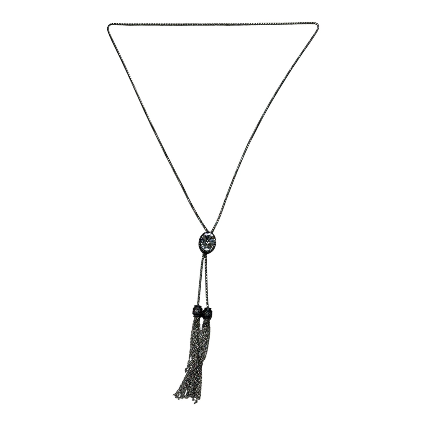 Necklace Lariat & Y-Drop By White House Black Market In Silver
