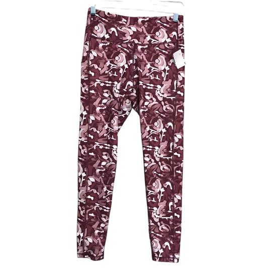 Athletic Leggings By Tek Gear In Red & White, Size:8