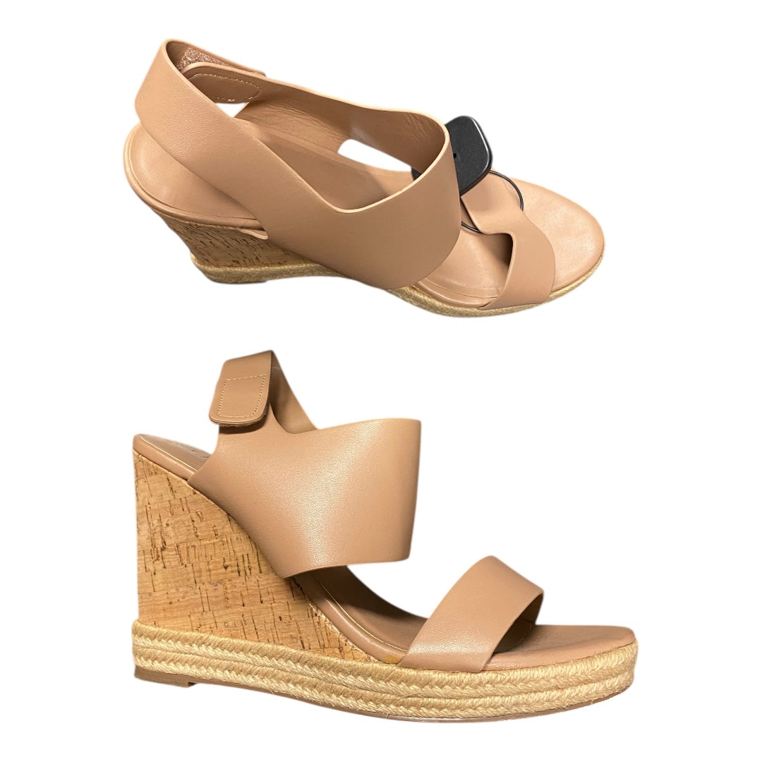Sandals Heels Wedge By Charles By Charles David In Tan, Size:10
