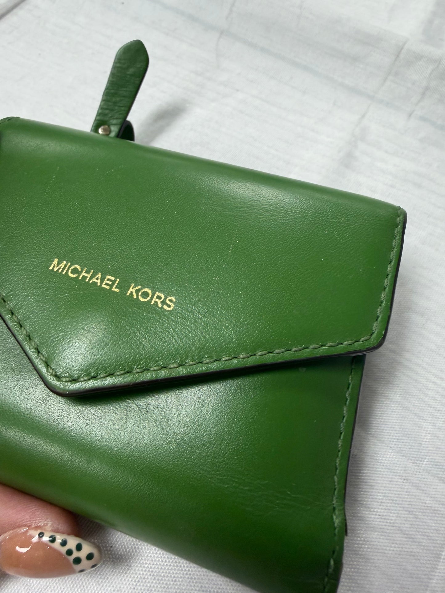 Wallet Designer By Michael Kors In Green, Size:Small