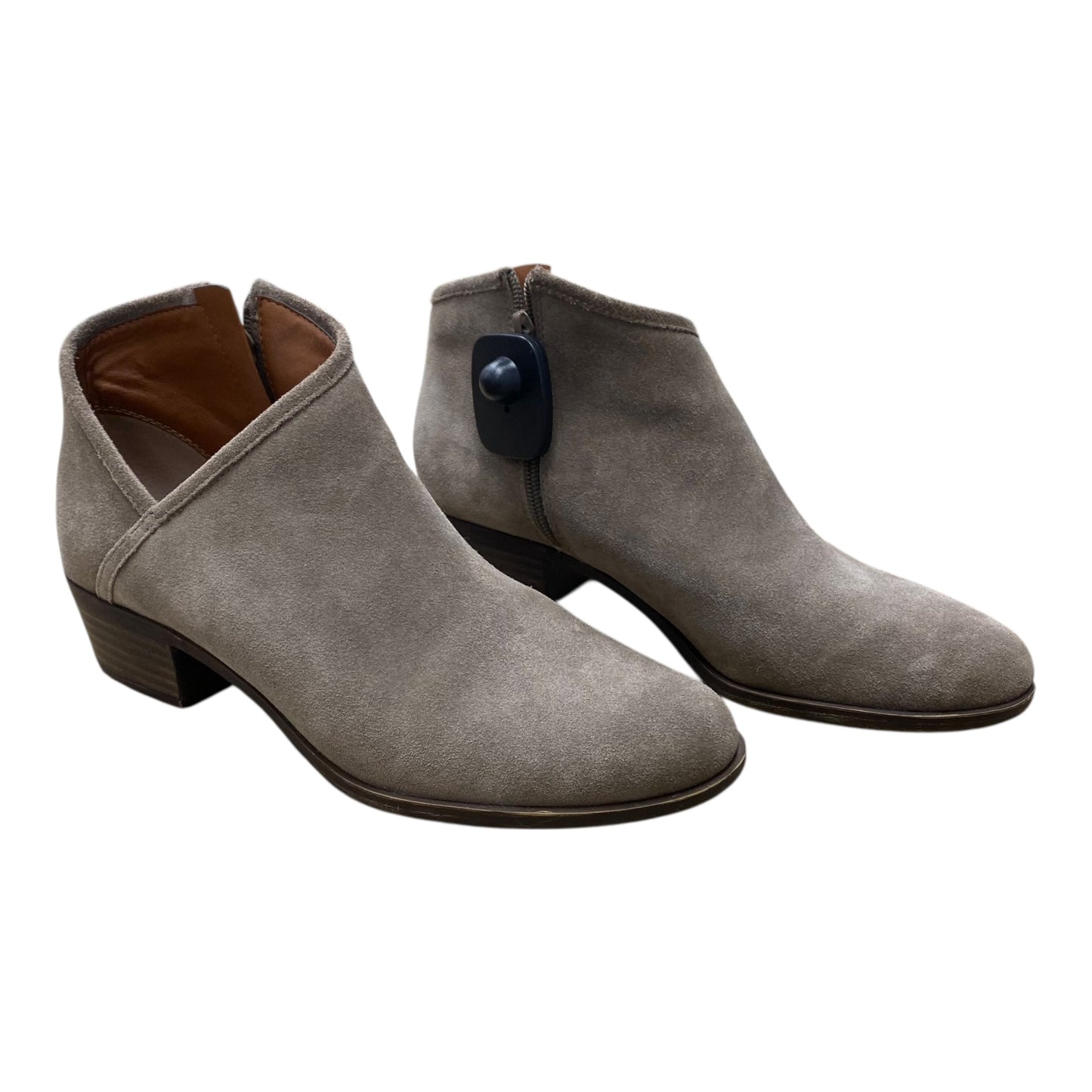 Boots Ankle Heels By Lucky Brand In Taupe, Size:10