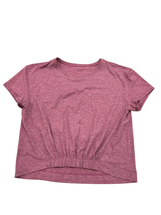 Athletic Top Ss By Lululemon In Maroon, Size:S