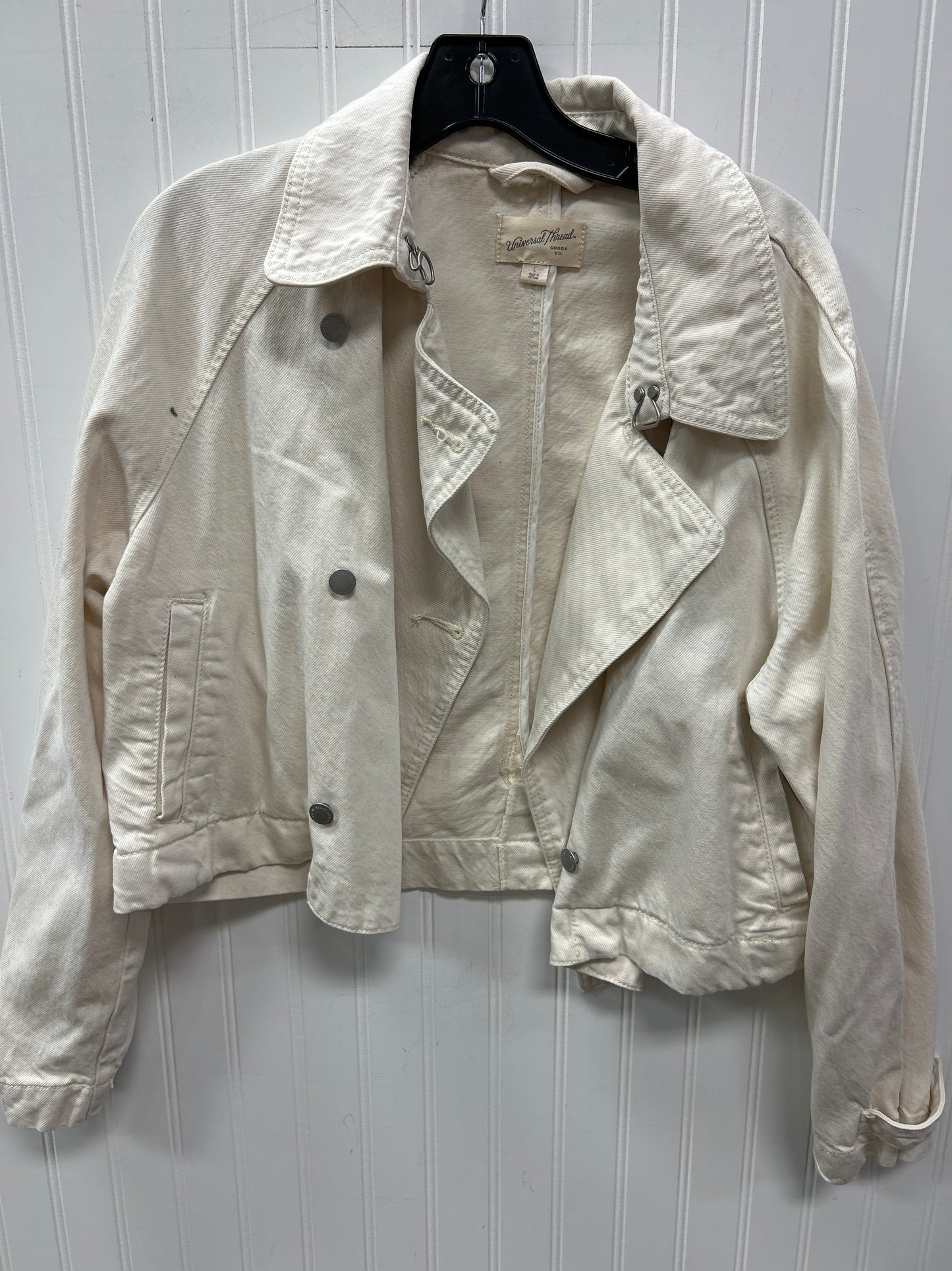 Jacket Denim By Universal Thread In Cream, Size:L