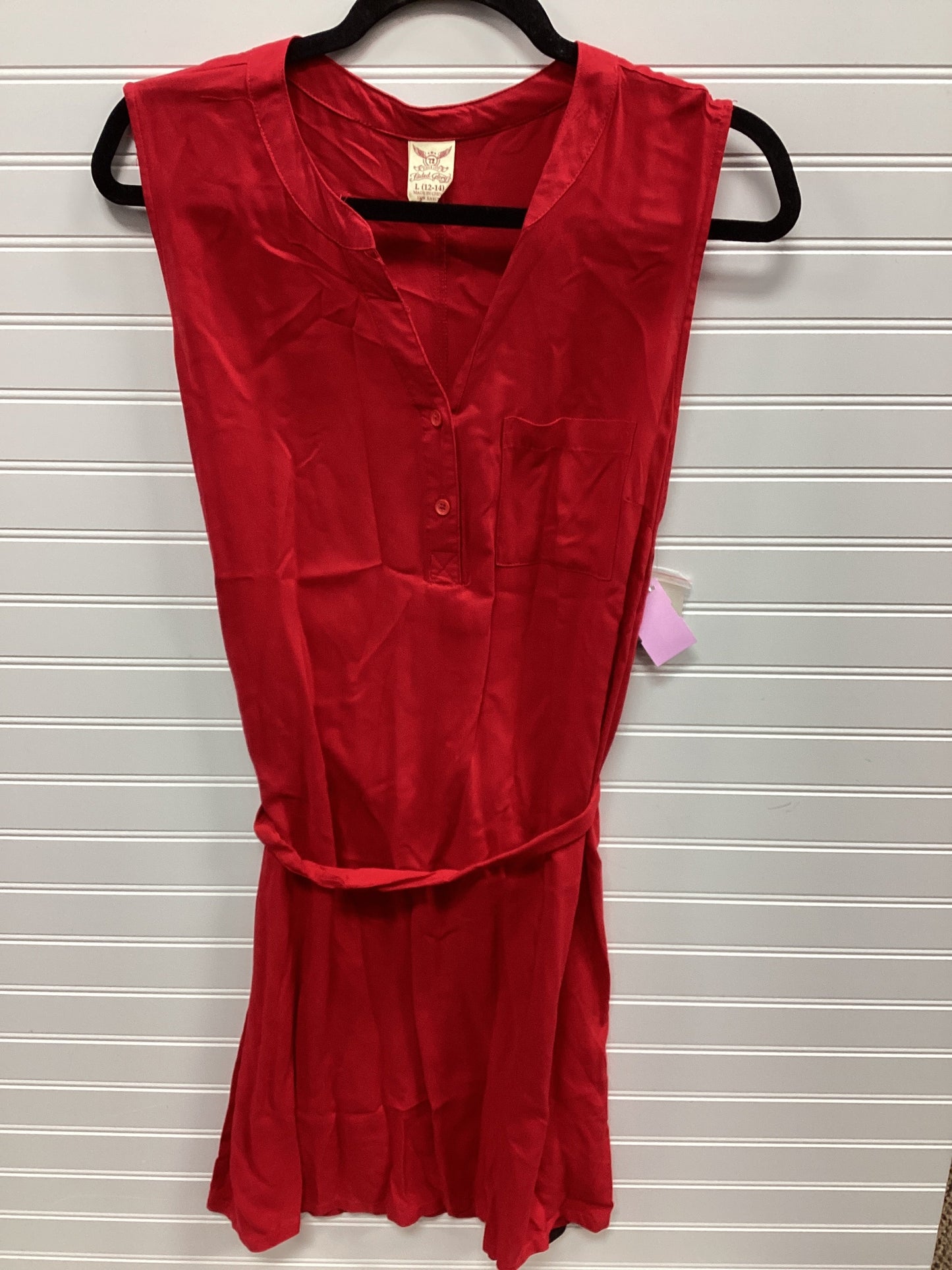 Dress Casual Midi By Faded Glory In Red, Size:M