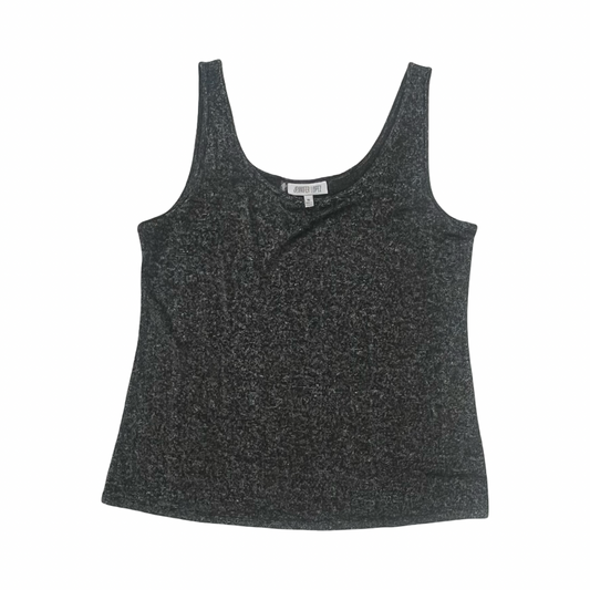 Tank Top By Jennifer Lopez In Black & Silver, Size:Xl