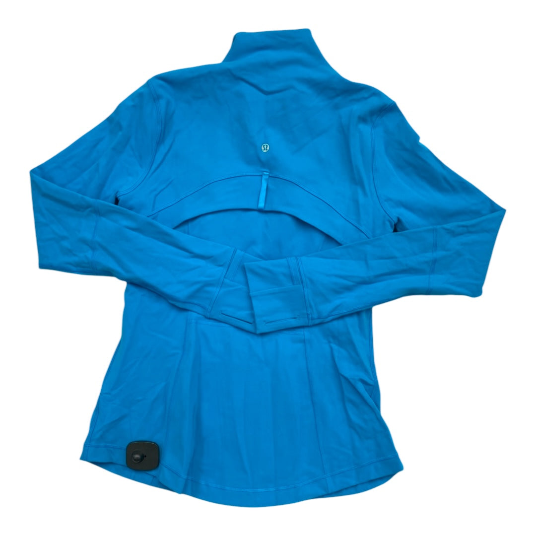 Athletic Jacket By Lululemon In Blue, Size:4P