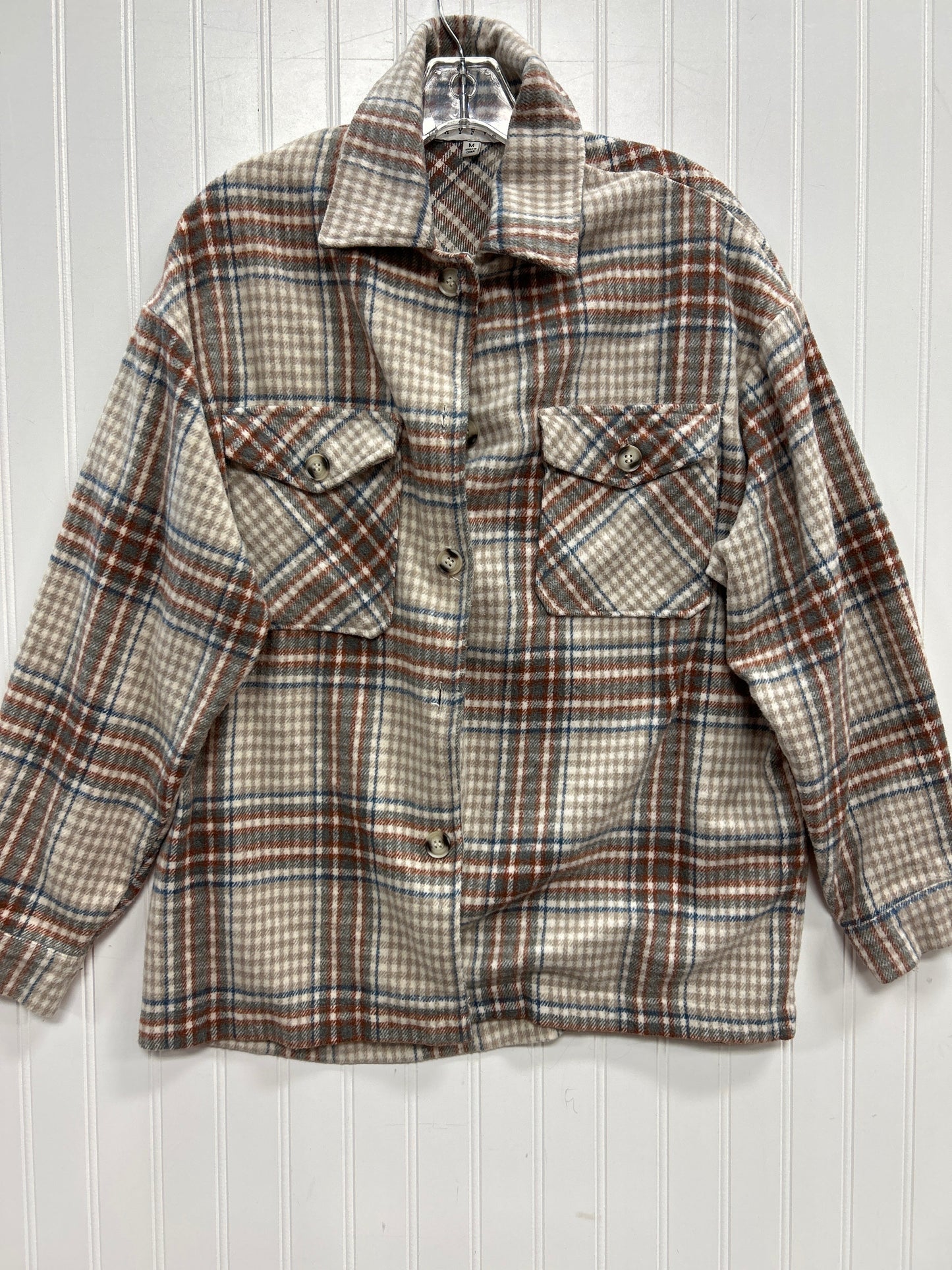 Jacket Fleece By Hyfve In Plaid Pattern, Size:M