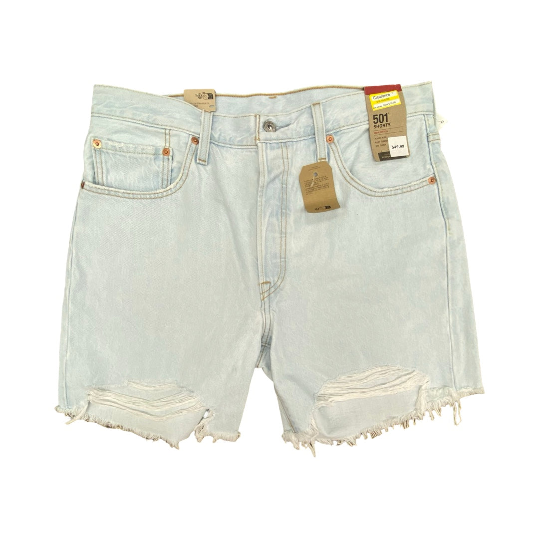 Shorts By Levis In Blue Denim, Size:14
