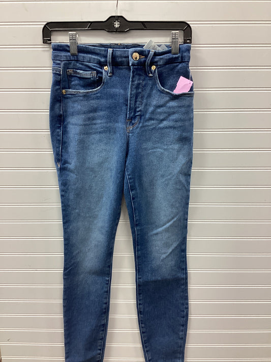 Jeans Skinny By Good American In Blue Denim, Size:6