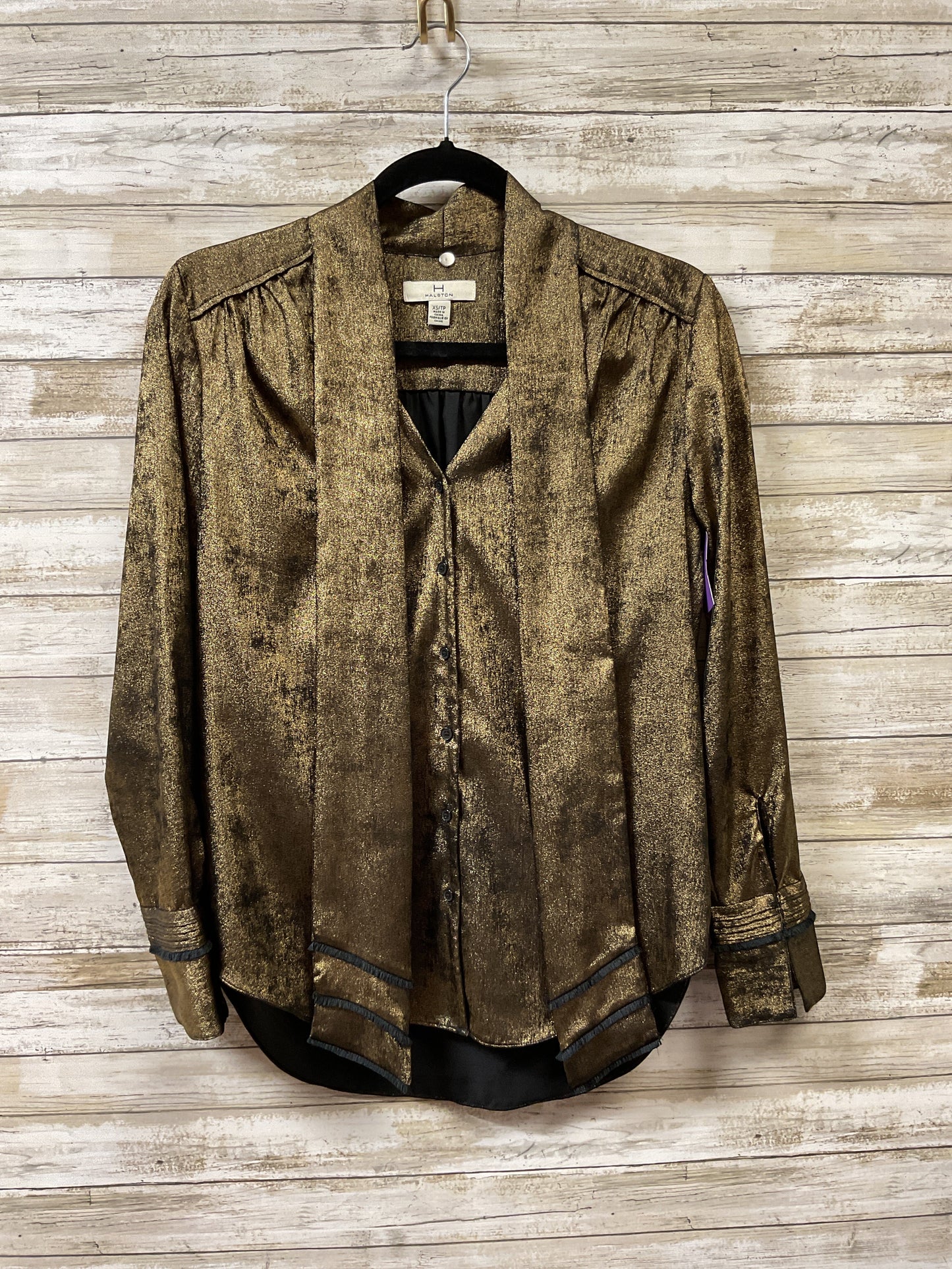 Top Ls Designer By Halston In Bronze, Size:Xs