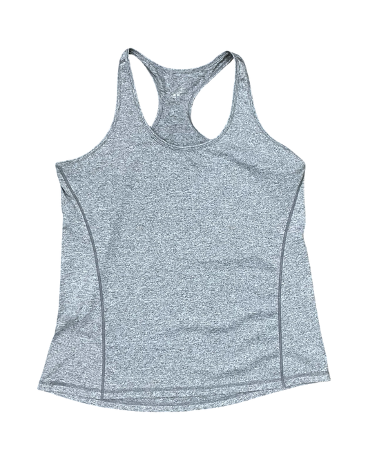 Athletic Tank Top By Icyzone In Grey, Size:1X