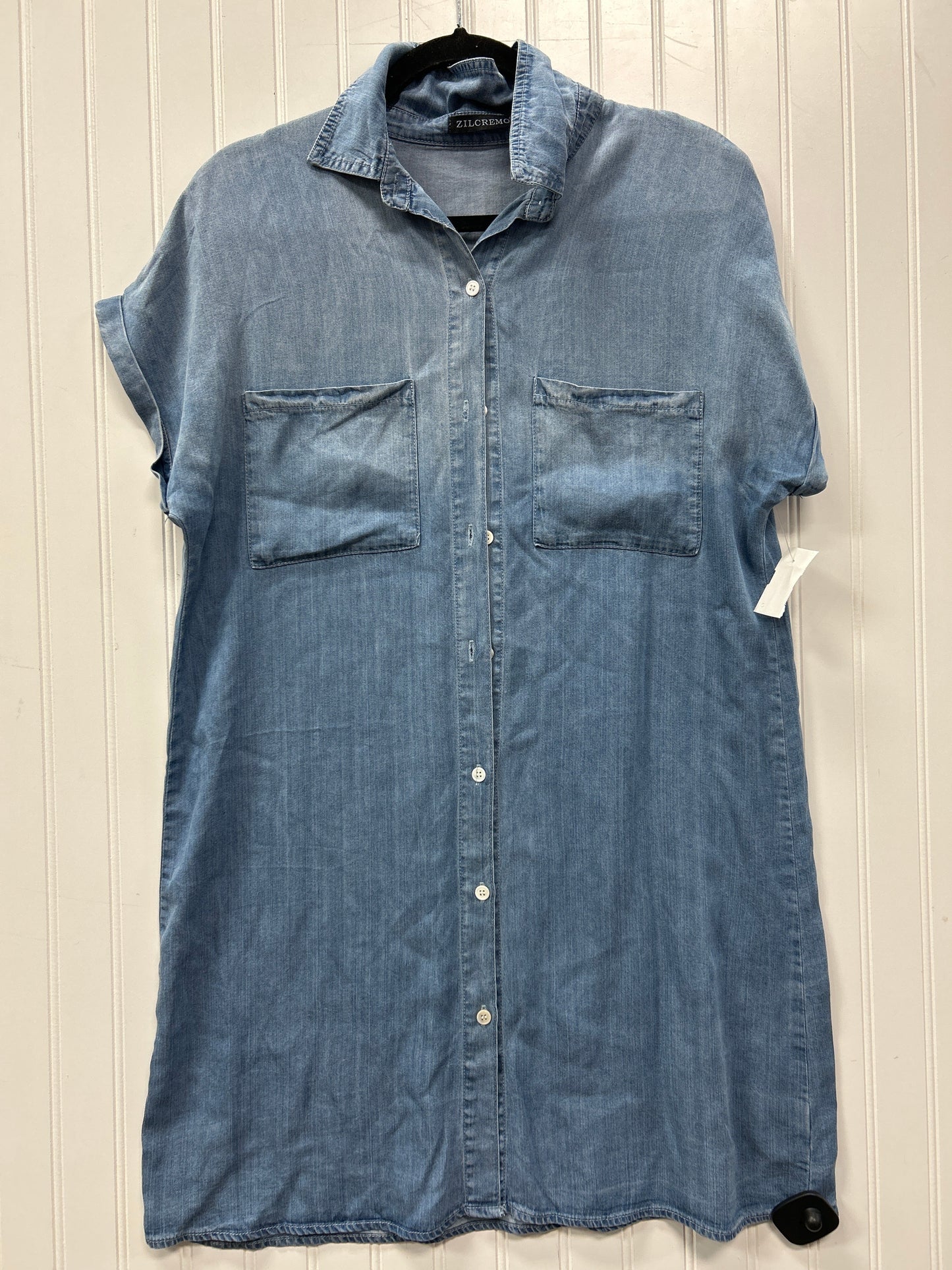 Dress Casual Midi By Clothes Mentor In Blue Denim, Size:S